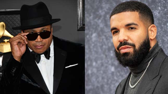 LL Cool J, left, attends the 62nd Annual GRAMMY Awards on January 26, 2020, in Los Angeles, Calif.; Drake attends the “Top Boy” UK Premiere on September 04, 2019, in London, England. 