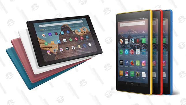 Fire HD 8, 16 GB | $50 | Amazon
Fire HD 8, 32 GB | $80 | Amazon
Fire HD 10, 32 GB | $100 | Amazon