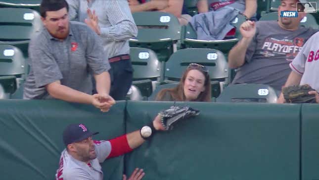 Image for article titled Orioles Fan Experiences Embarrassment, Elation, Denial, And Resignation After Interfering With Live Ball