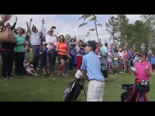 Golf Child Christens Tiger Woods's New Course With A Hole-In-One