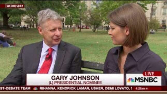 Unnerving Uncle Gary Johnson Gives Interview With His Tongue Hanging Out