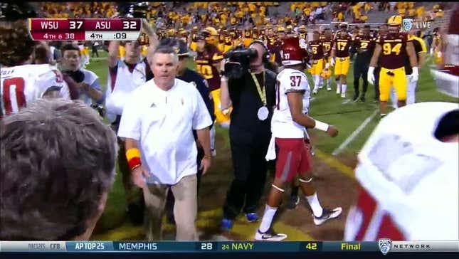 Todd Graham Confronts "Chickenshit" Mike Leach During Post-Game Handshake