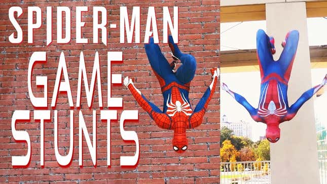 Spider-Man Cosplay Copies PS4 Gameplay