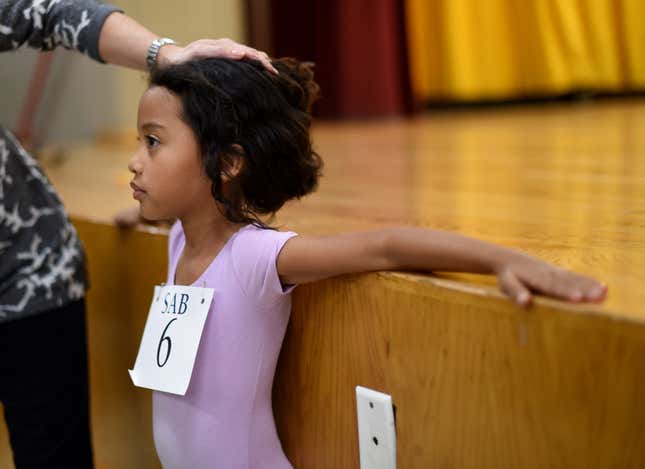 POISED: Charlotte Nebres auditioning in 2015.