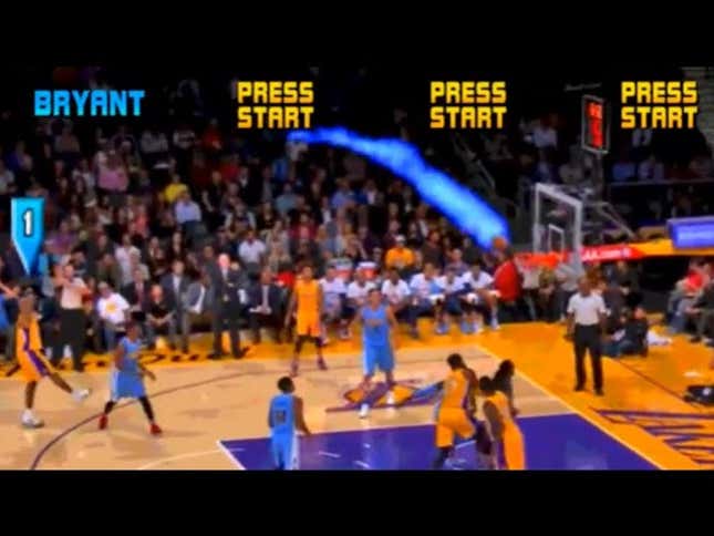 Kobe Bryant Gets The <i>NBA Jam</i> Treatment, And He's Not Exactly On Fire