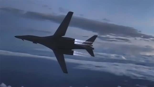 Watch A B-1B Refuel And Thank The Tanker With A Gorgeous Burner Break
