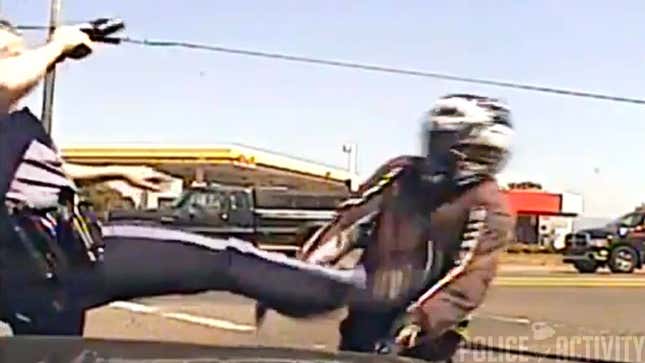 Motorcycle Speeder Wins $180,000 In Case Against Cop Who Kicked His Ass