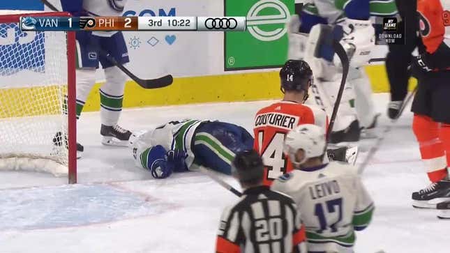 Canucks' Alexander Edler Taken Off On Stretcher After Gory Faceplant