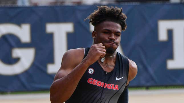 Image for article titled Georgia Sprinter Miraculously Survives After A Javelin Goes Through His Back