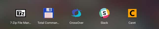 Bet you can’t tell which are Windows apps and which are Android apps.