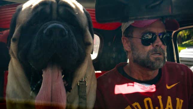 Garret Dillahunt and his canine companion in Michael Bay’s Ambulance