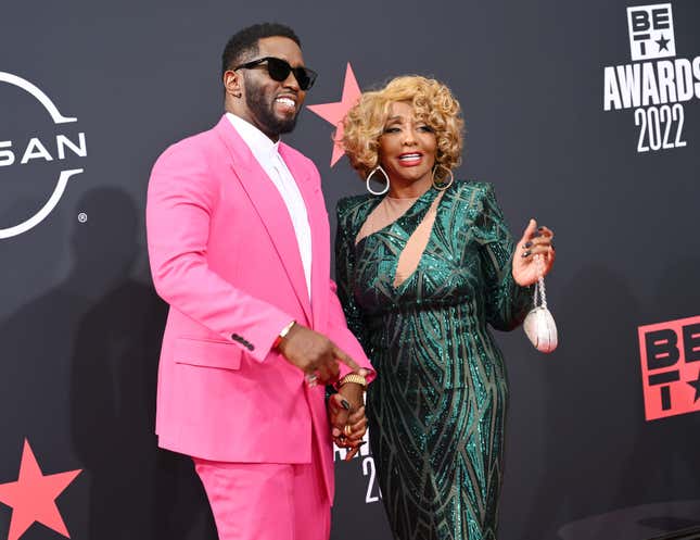 Sean ‘Diddy’ Combs and his mother Janice Combs at the 2022 BET Awards held at the Microsoft Theater on June 26, 2022 in Los Angeles, California.