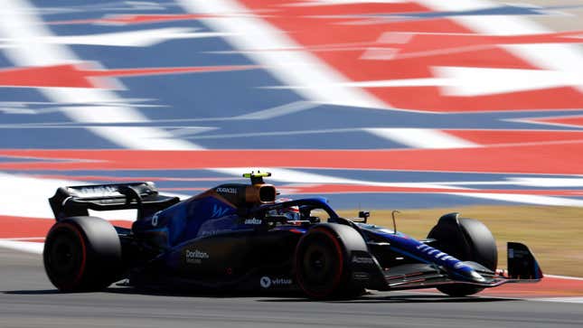 A photo of Nicholas Latifi racing in Austin. 