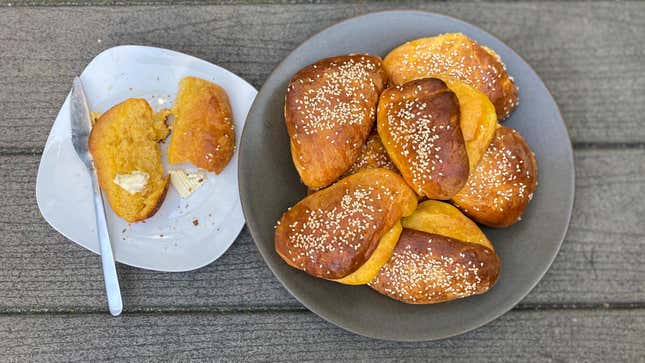 Sweet Potato Parker House Rolls