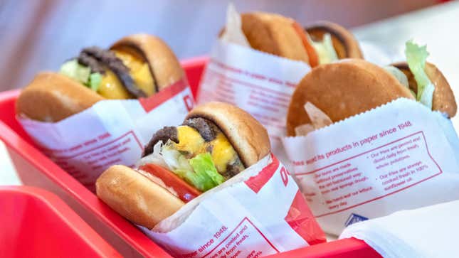 In-N-Out Burgers with American cheese