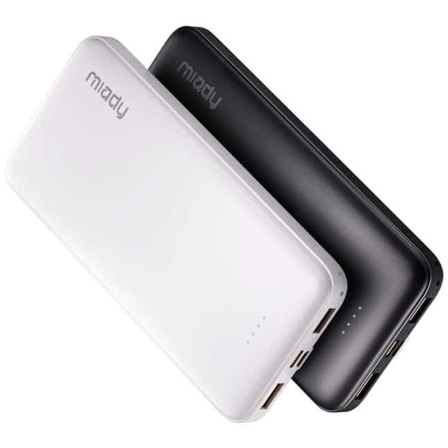 Image for article titled Miady 2-Pack 10000mAh Dual USB Portable Charger, Now 18% Off