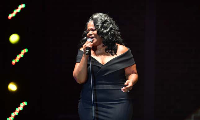 Mo’Nique performs onstage during The Bridge Comedy Show at Stockbridge Amphitheater on October 14, 2023 in Stockbridge, Georgia.