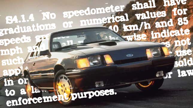 Image for article titled The Ford Mustang SVO Had A Hilarious But Possibly Illegal Speedometer