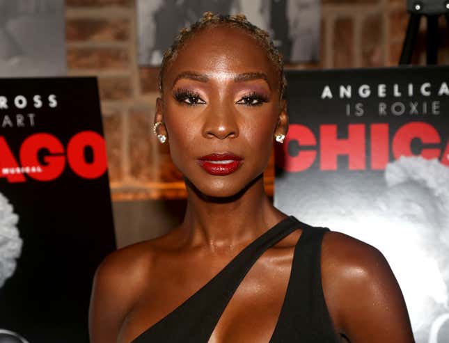 Angelica Ross during a photocall for her Broadway debut as “Roxie Hart” in the hit musical “Chicago” at The CIVILIAN Hotel on August 24, 2022 in New York City.