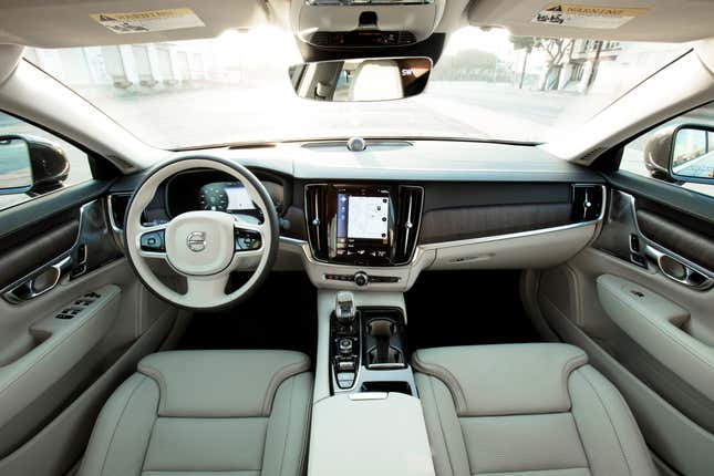 The interior of a Volvo S90