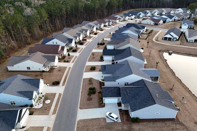 A section of a housing development in Okatie, S.C., is shown on on Thursday, Feb. 1, 2024. Freddie Mac reports on this week&#39;s average U.S. mortgage rates on Thursday, Feb. 15, 2024. (AP Photo/Gene J. Puskar)