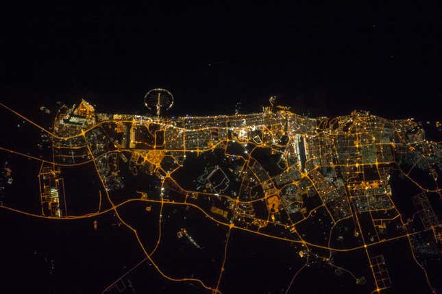 Image for article titled Can you recognize the world’s most famous cities from space?