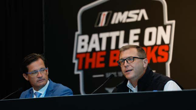 IMSA President John Doohan (right) and IMS President Doug Boles (right) 