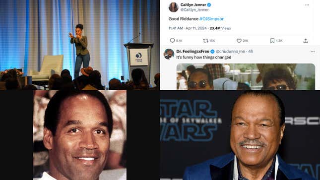 Image for article titled Stars React To O.J. Simpson&#39;s Death, Billy Dee Williams Gets Cringey, R. Kelly&#39;s Wife Spills More Tea and More