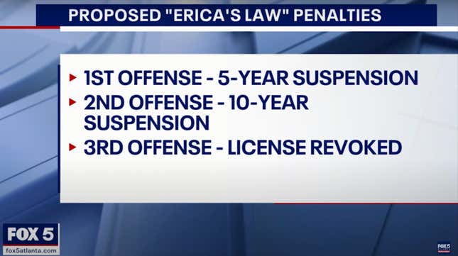 Georgia's proposed Erica's Law