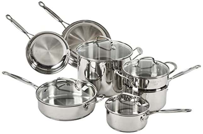 Image for article titled Unleash Your Culinary Potential with Cuisinart 11-Piece Cookware Set, 28% Off