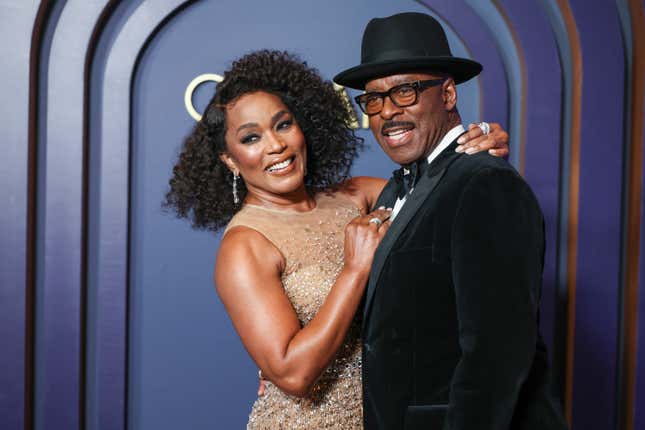 Angela Bassett and Courtney B. Vance at the 14th Governors Awards held at The Ray Dolby Ballroom at Ovation Hollywood on January 9, 2024 in Los Angeles, California. 