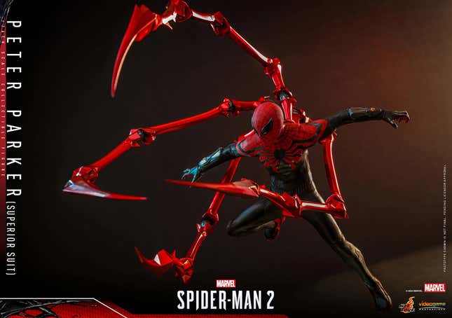Image for article titled Hot Toys&#39; Latest Spider-Man 2 Figure Is Literally Superior
