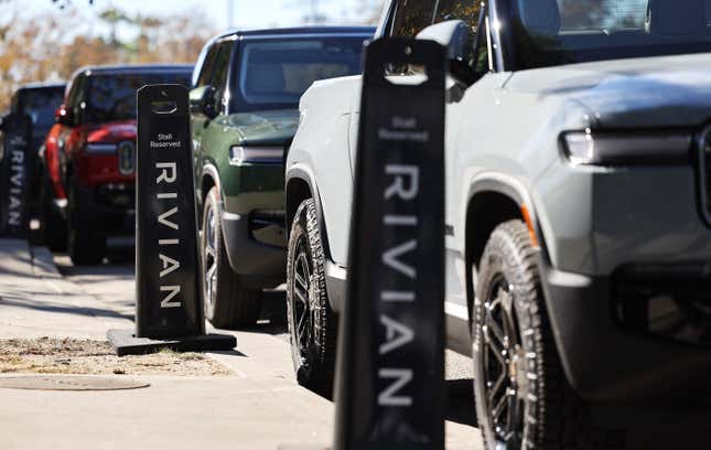 Electric truck maker Rivian, like other electric vehicle companies, benefitted from President Joe Biden’s policies. 