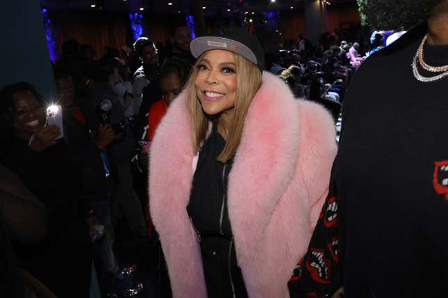 Wendy Williams attends Daniel’s Leather Fashion Show featuring Dame Dash at Harbor New York City on February 15, 2023 in New York City.