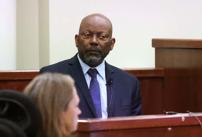 James Smith, the neighbor of Atatiana Jefferson, takes the stand during the second day of the murder trial of Aaron Dean, Tuesday, Dec. 6, 2022, in Fort Worth, Texas. Dean is accused of fatally shooting Jefferson in 2019 during an open shelter call. 