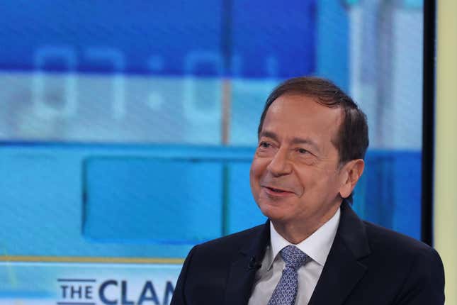 Billionaire John Paulson on set of “The Claman Countdown” at Fox Business Network Studios on September 17, 2024 in New York City