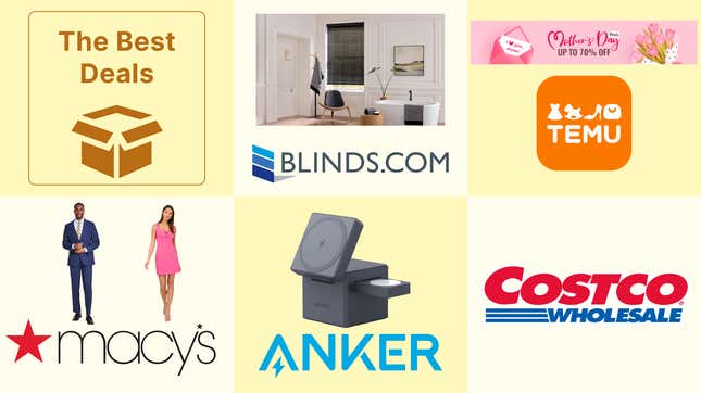 Image for article titled Best Deals of the Day: Costco, Macy&#39;s, Anker, Temu, Blinds.com &amp; More