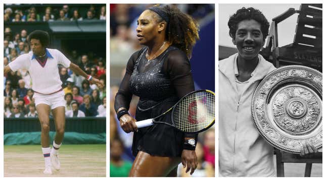 LR; Arthur Ashe, Serena Williams, Althea Gibson