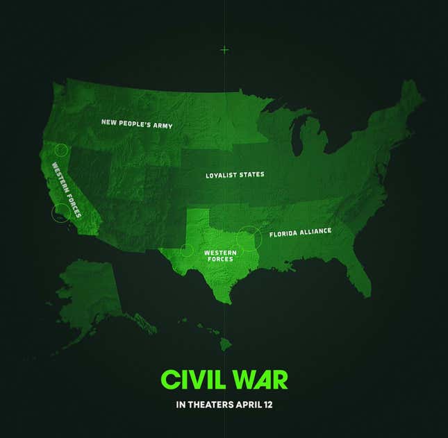 The (not so) United States of Civil War.