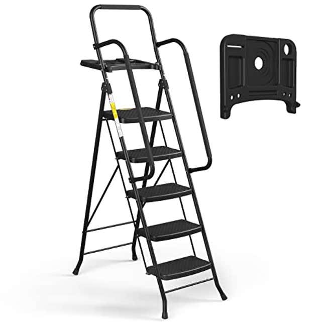 Image for article titled Step Up Safely with HBTower 5 Step Ladder, 32% Off Today