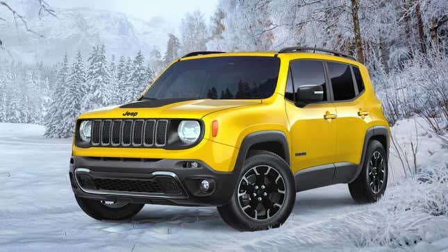 A yellow 2023 Jeep Renegade