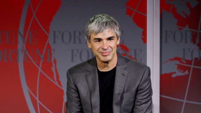 Larry Page speaks at the Fortune Global Forum in San Francisco on Nov. 2, 2015.