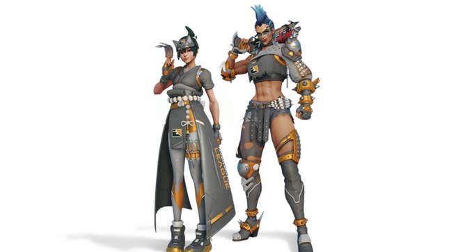 Kiriko and Junker Queen's free OWL skins