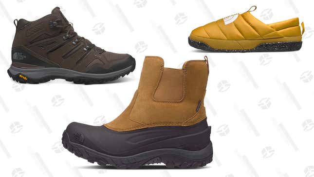 Men’s Nuptse Mule | $56 | Macy’s
Men’s Chilkat IV Pull-On Boots | $86 | Macy’s
Men’s Hedgehog Mid Futurelight Boots | $104 | Macy’s