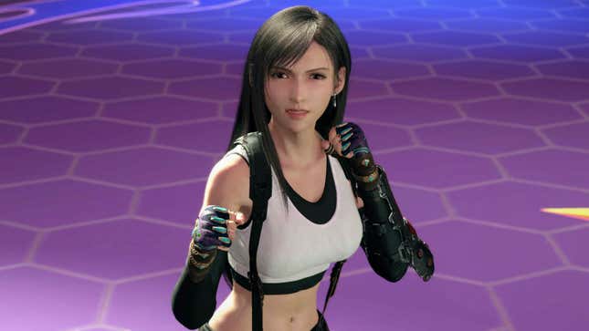 Tifa braces for a fight.