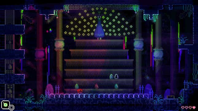 A screenshot of Animal Well showing the egg room.