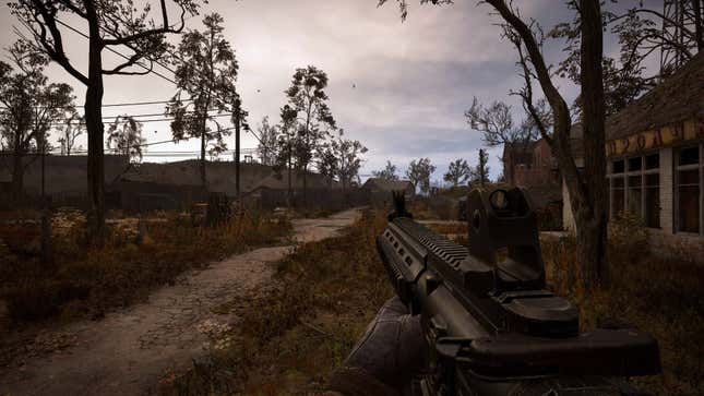 A screenshot shows a first-person view of the AR416 assault rifle in Stalker 2: Heart of Chornobyl