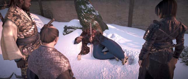 The Fox lies dead in the snow.