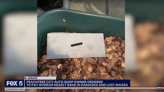 Image for article titled Georgia Auto Dealer Who Paid Ex-Employee With 90,000 Oil-Covered Pennies Ordered To Pay $40,000