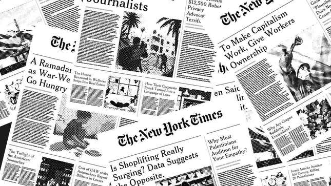 Un collage de pages de journaux en noir et blanc